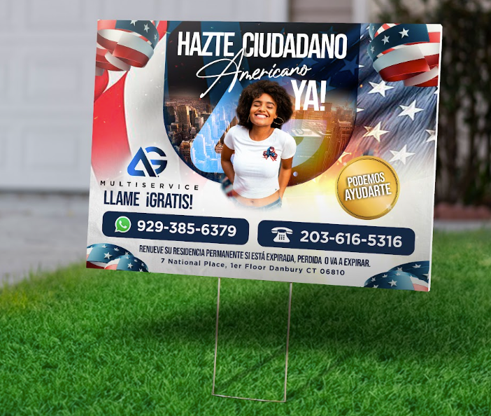 12 by 18 parking direction yard sign