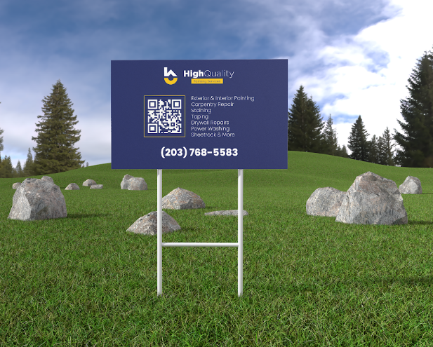 Custom business yard sign