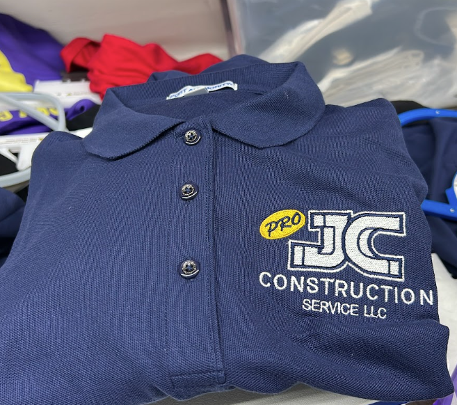Premium embroidered apparel and stitching detail