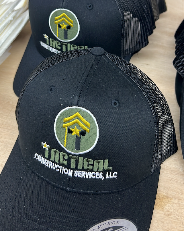 Detailed embroidery on professional apparel