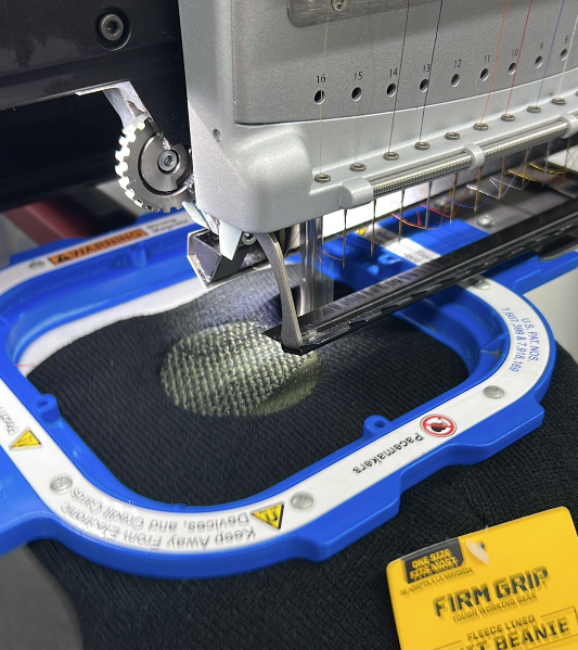 Left chest embroidered logo on apparel