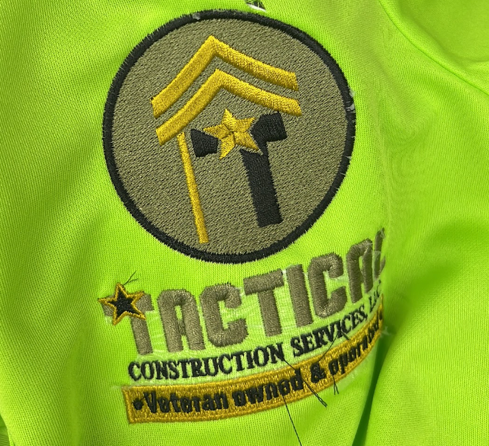 Professional left chest embroidery